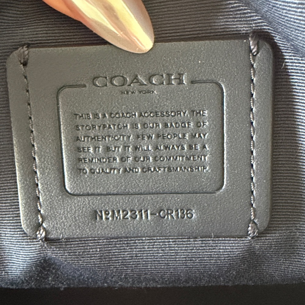 Coach Sky Blue Leather waist bag Fanny pack waistbag crossbody Pouch bag pocket - Picture 5 of 6